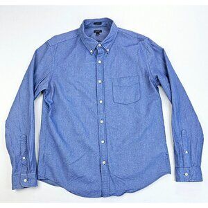 J. Crew Slim Oxford size Large Men's Blue Button Down Long Sleeve Cotton Shirt